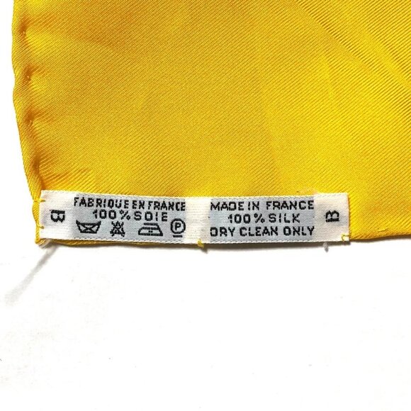 Auth HERMES Carre 90 - Light Yellow Dark yellow Multi Scarf - Picture 7 of 7